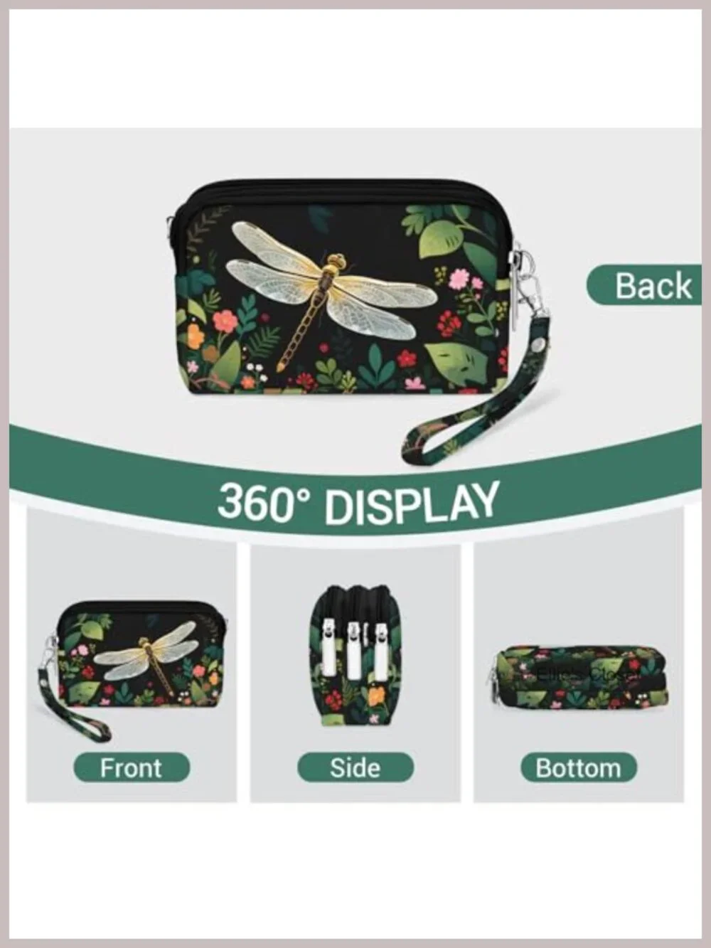Small Crossbody Bags for Women, 3 Zippers Nylon Travel Phone Wallet Purse